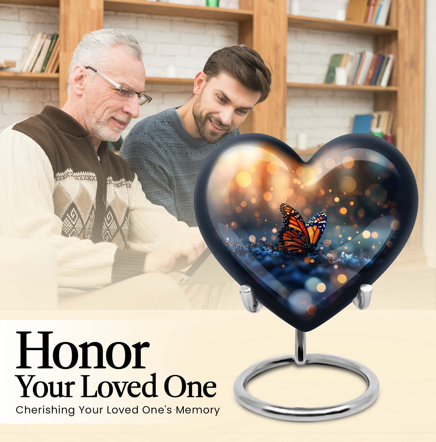 Heart-shaped Butterfly Urn