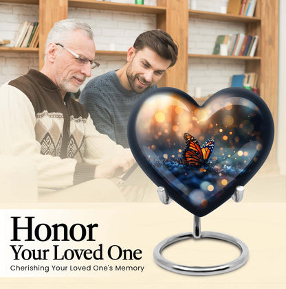 Heart-shaped Butterfly Urn