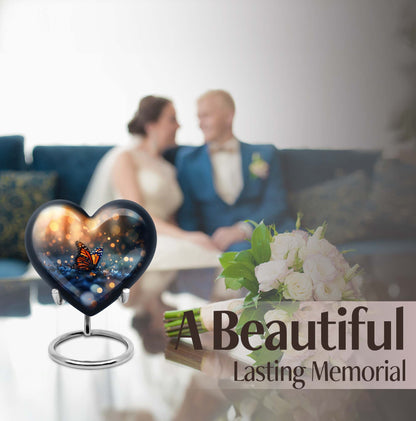 Heart-shaped Butterfly Urn