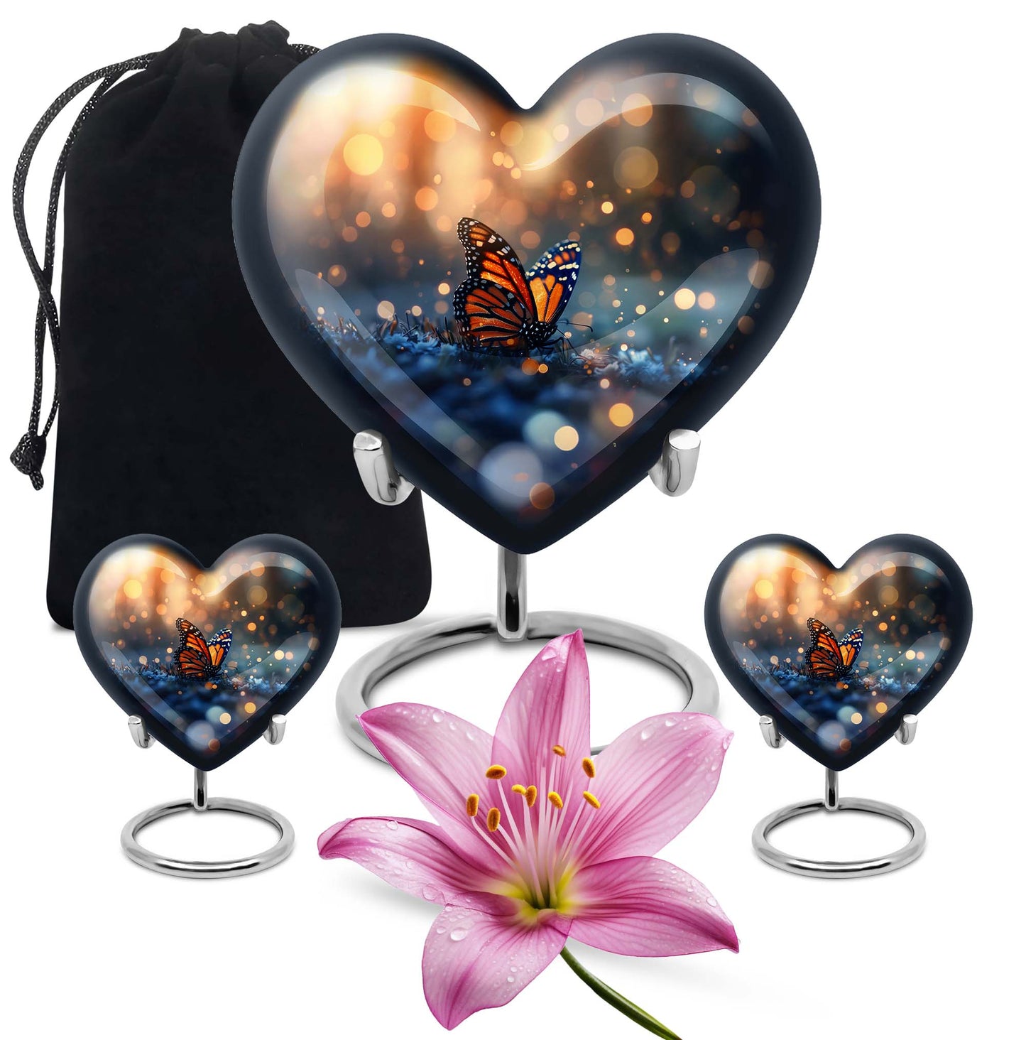 Heart-shaped Butterfly Urn