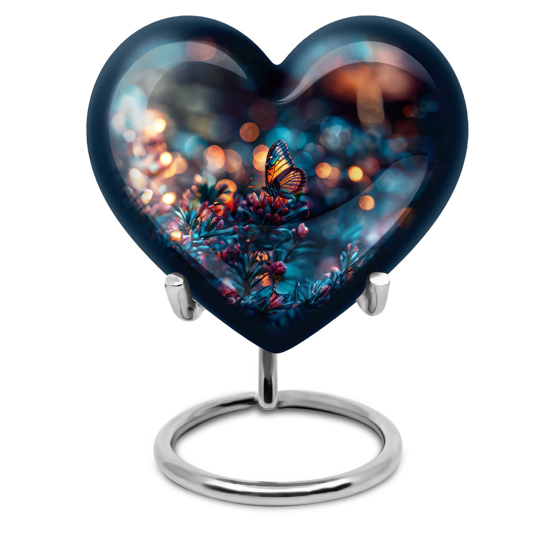 butterfly urn heart-shaped 