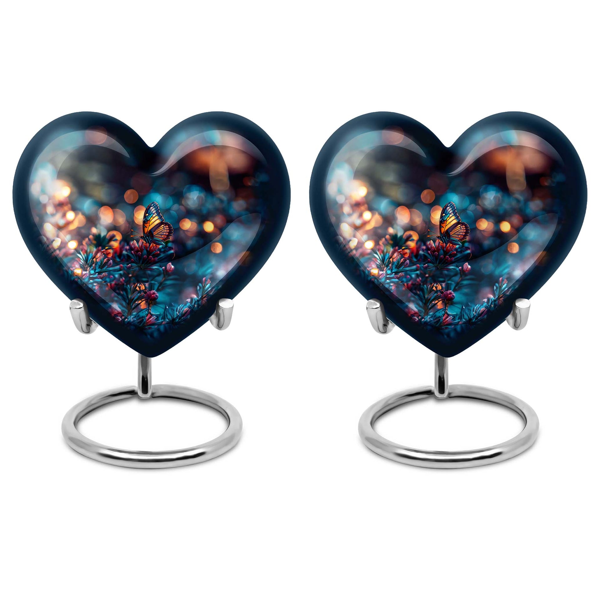 butterfly urn heart-shaped 