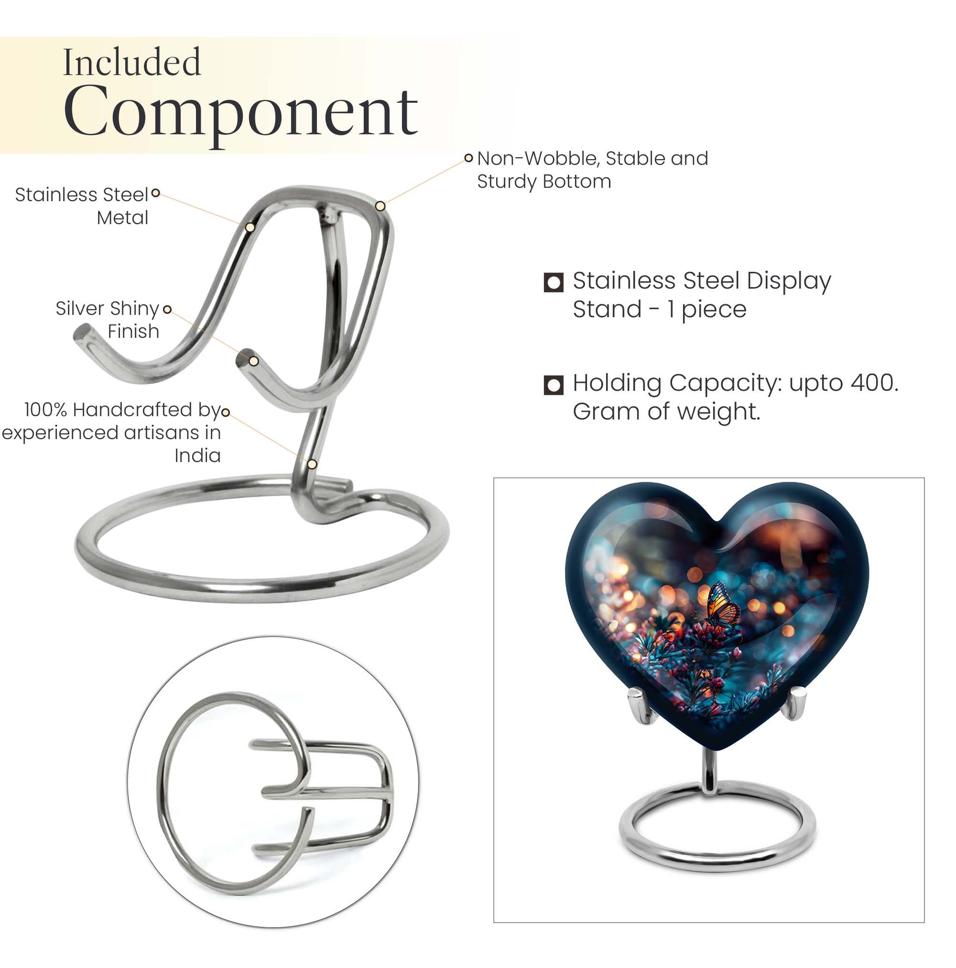 butterfly urn heart-shaped 