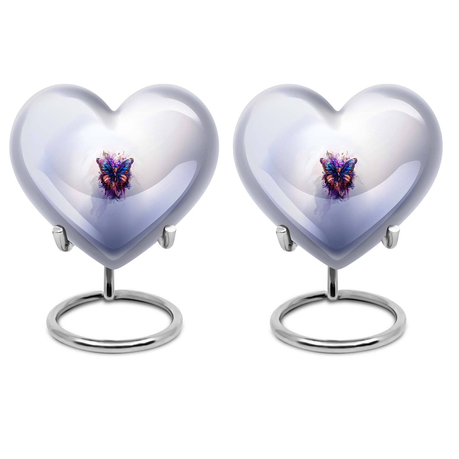 butterfly heart urn