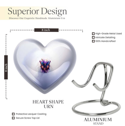 butterfly heart urn