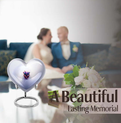 butterfly heart urn