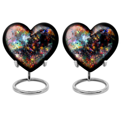 10-inch butterfly-themed heart urn for human ashes 