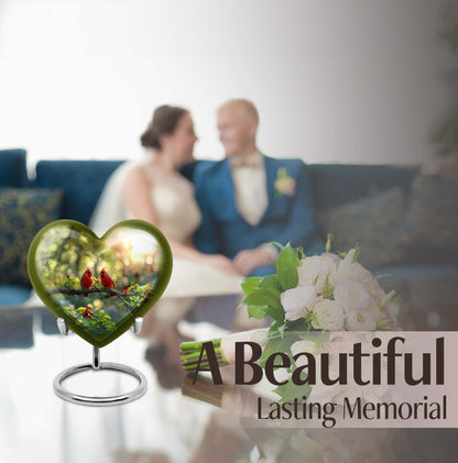 Cardinal bird urn for human ashes