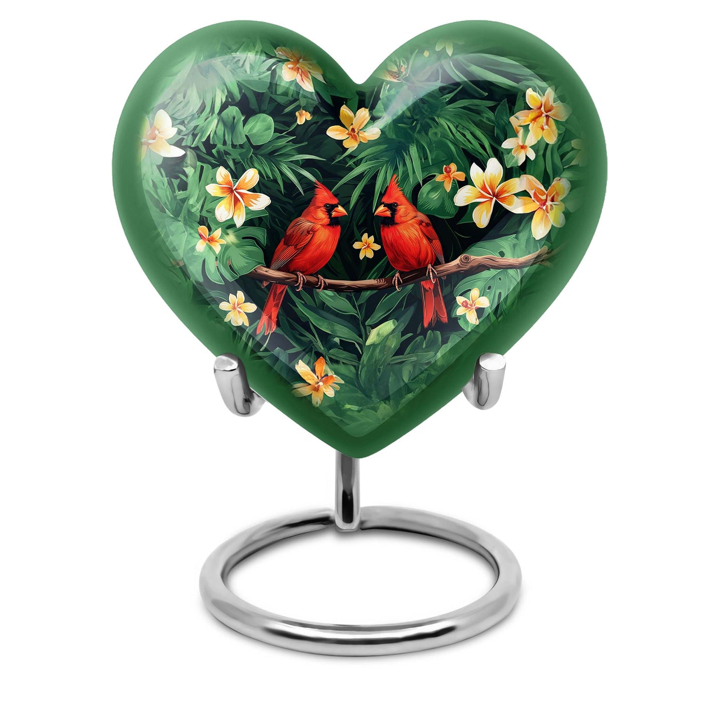 Cardinal bird urn