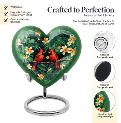 Cardinal bird urn