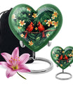 Cardinal Bird Theme Large Urn With 1 Keepsake Urn