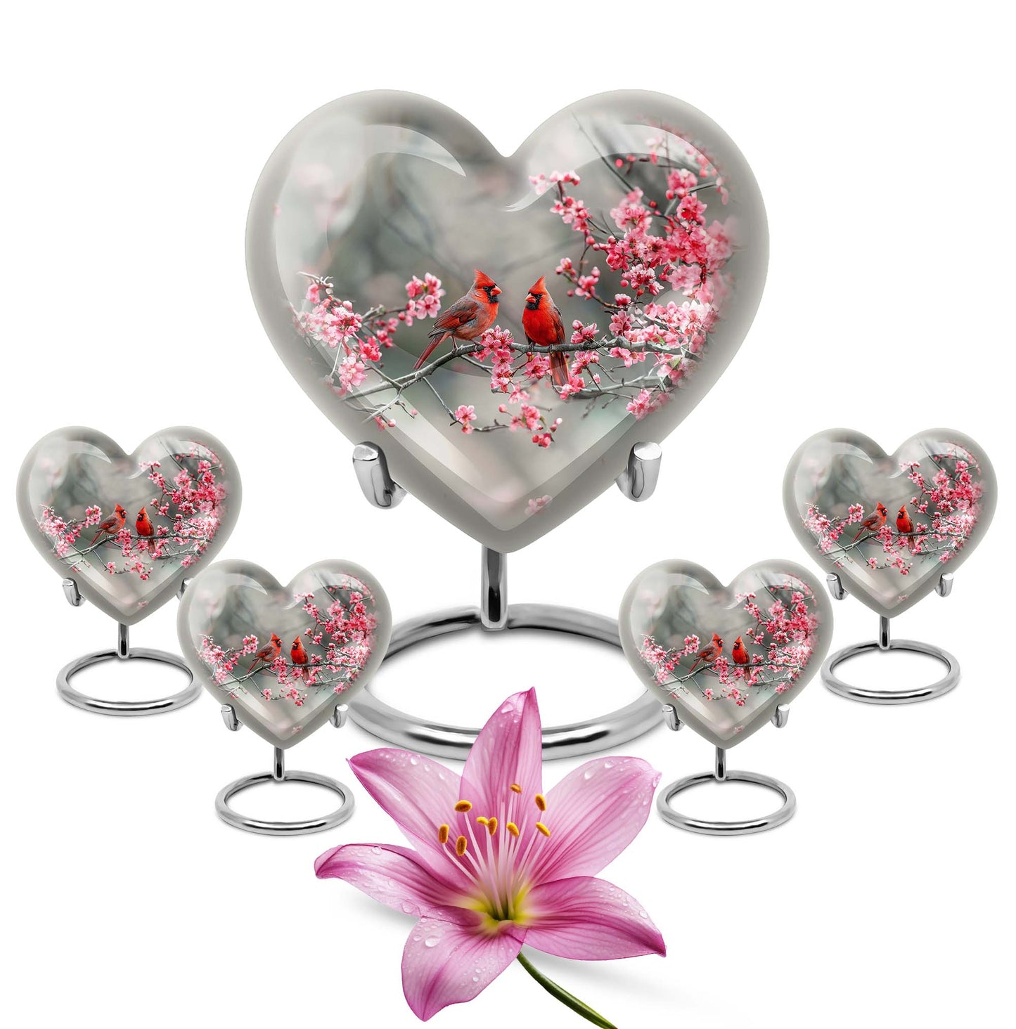 Cardinal bird Urn For Human Ashes