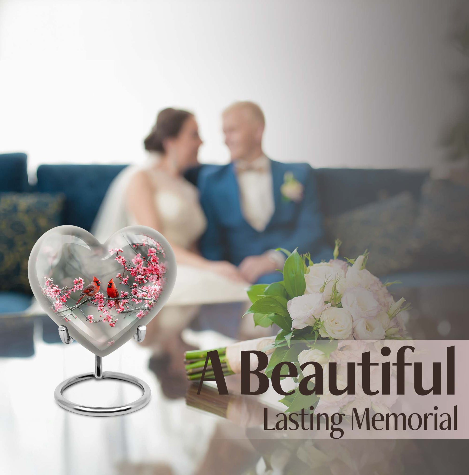 Cardinal bird Urn For Human Ashes