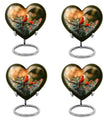Cardinal bird heart urn