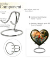 Cardinal bird heart urn