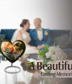 Cardinal bird heart urn