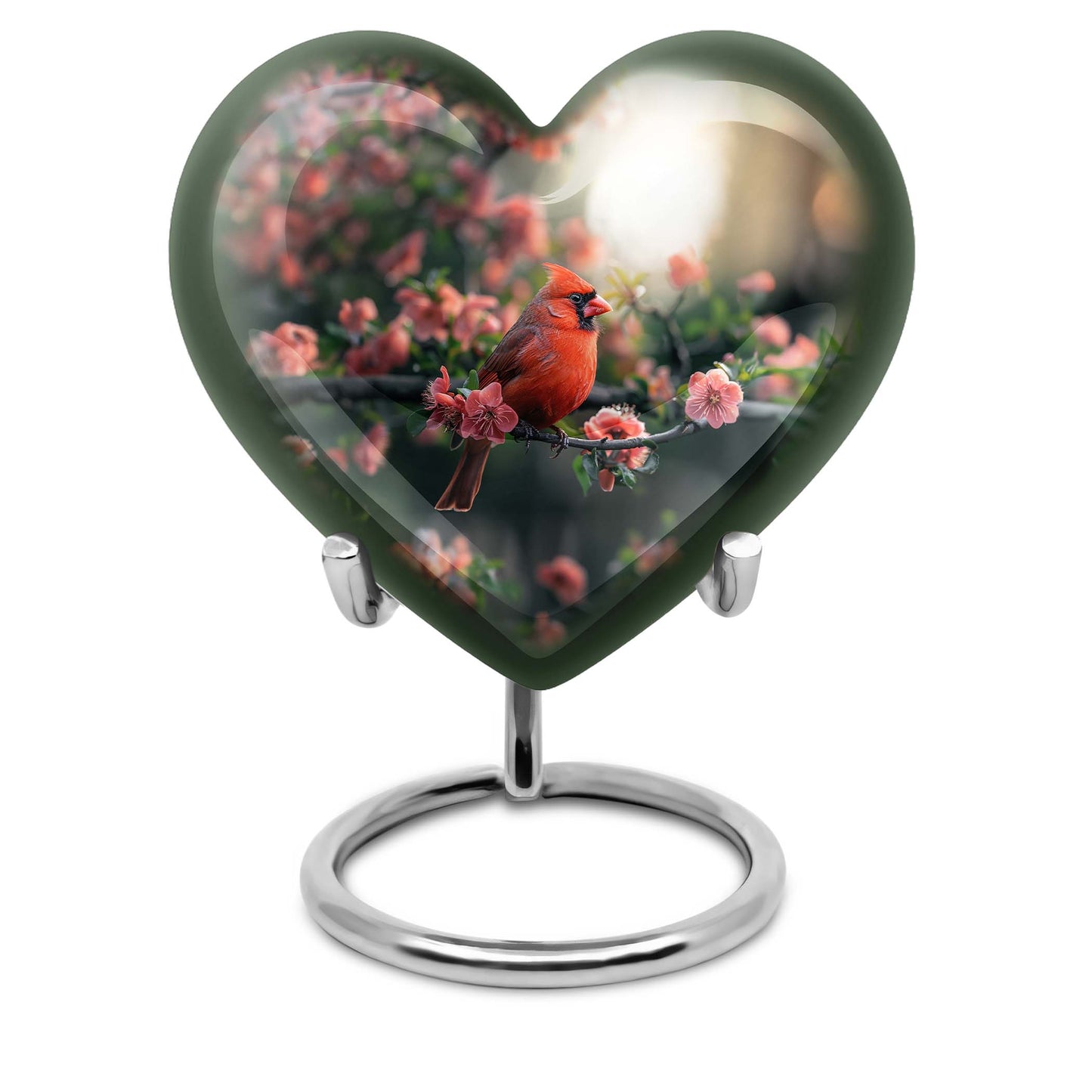 Cardinal bird Urn
