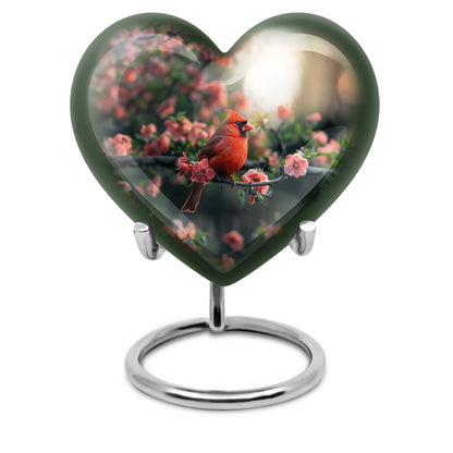 Cardinal bird Urn