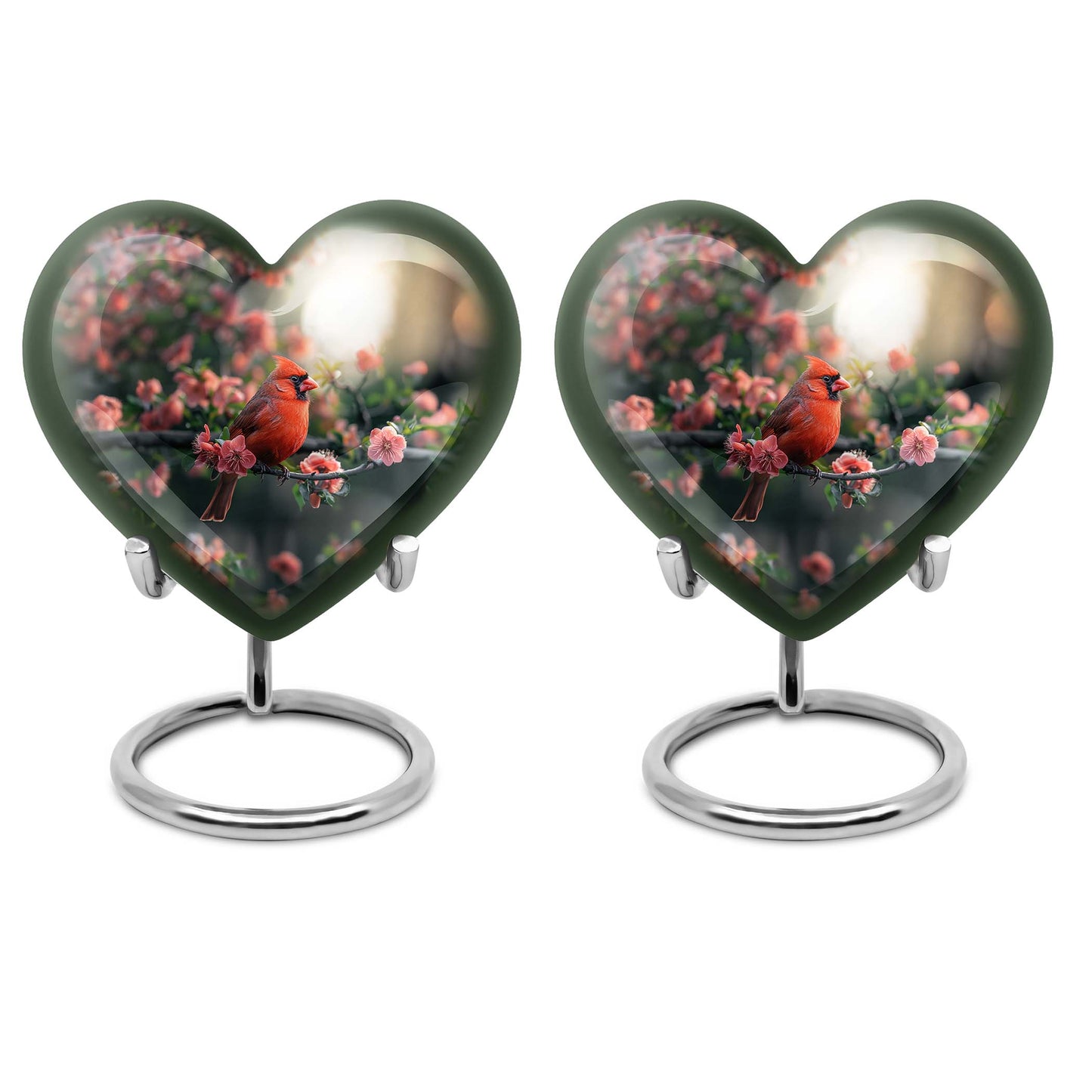 Cardinal bird Urn