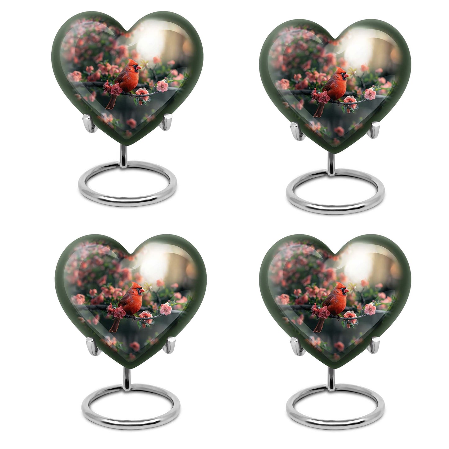 Cardinal bird Urn