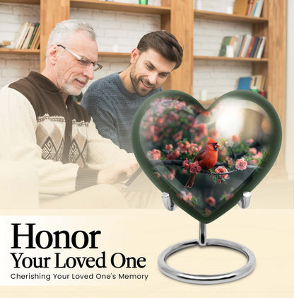 Cardinal bird Urn