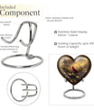 Cardinal Bird Heart-shaped Cremation Urn