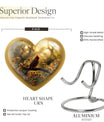 Cardinal bird 10-inch aluminum heart urn for adult ashes with wolf howling theme