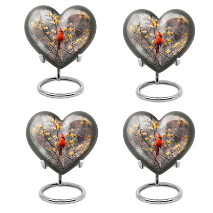 Cardinal Bird Theme 3 Inch Keepsake Pack of 4