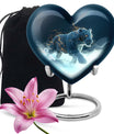 heart urn with tiger theme