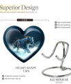 heart urn with tiger theme