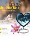 heart urn with tiger theme
