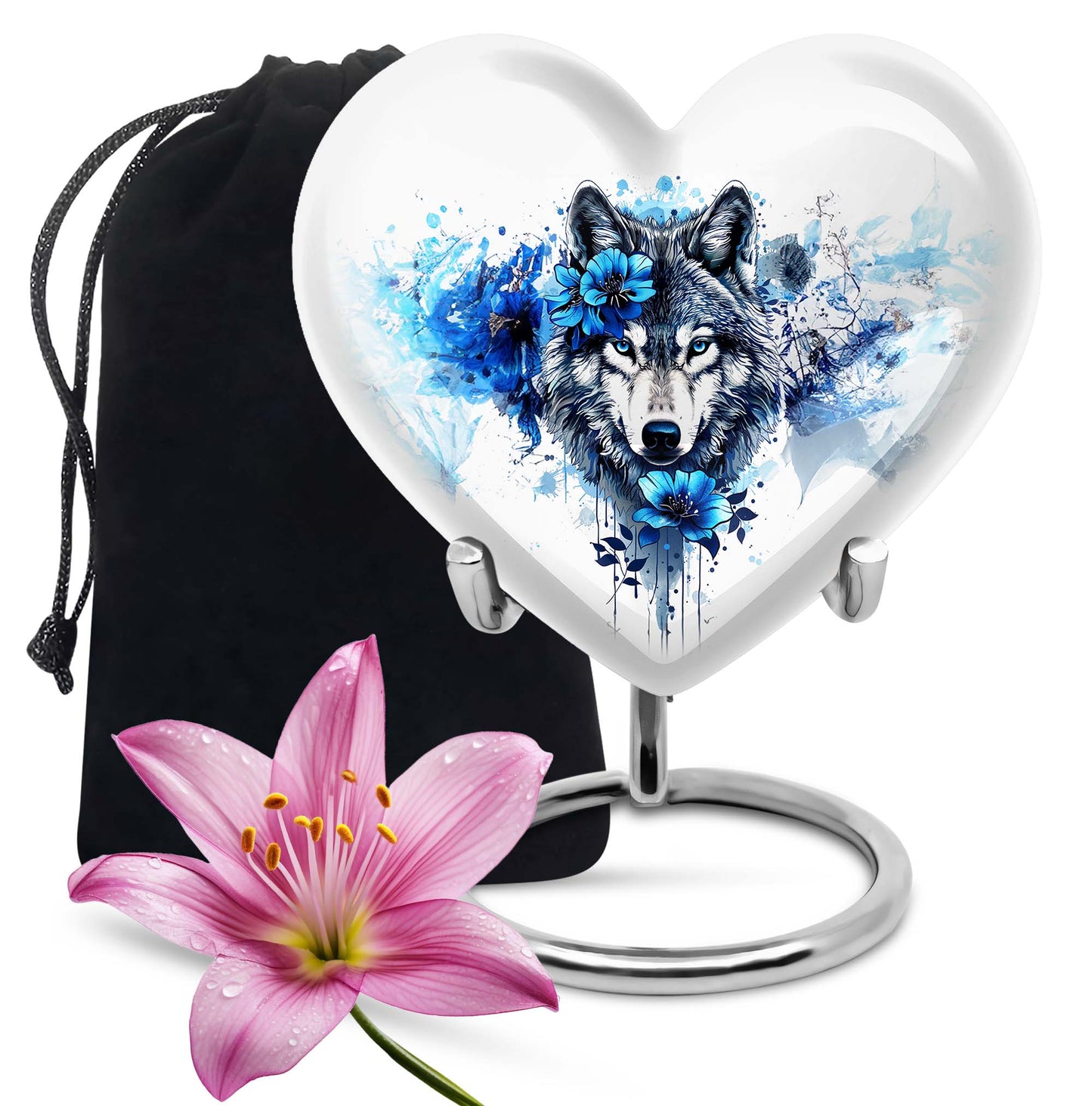 Wolf Theme Large Urn 10 Inch