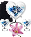 Wolf Theme Large Urn With 2 Keepsake Urn