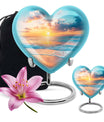 Sunset Beach Theme Large Urn With 1 Keepsake Urn