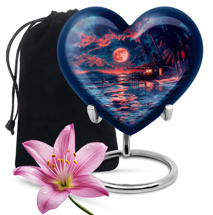 Night Beach Theme Large Urn 10 Inch