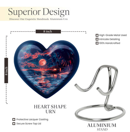 Heart-shaped Night Beach Urn