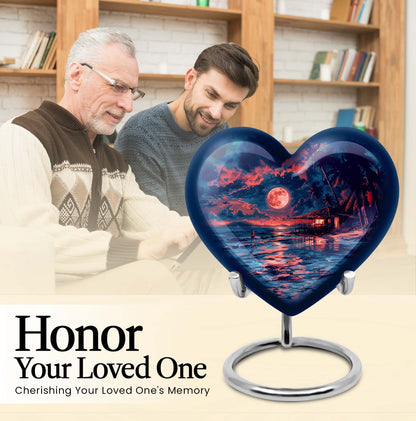 Heart-shaped Night Beach Urn