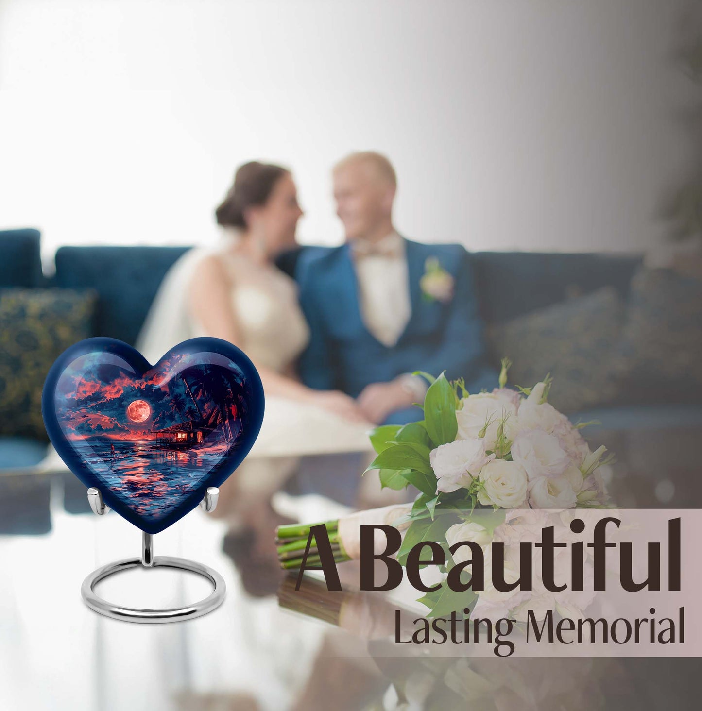 Heart-shaped Night Beach Urn
