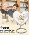 10-inch heart-shaped dragons urn, with wolf howling theme and personalized engravings, suitable for adult ashes storage.