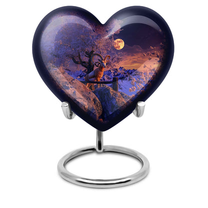 heart goat urn
