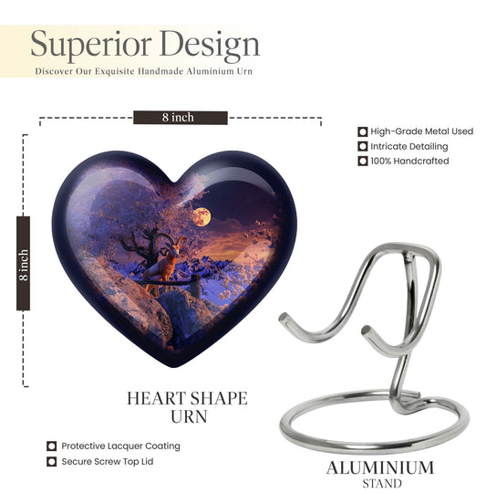 heart goat urn