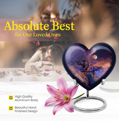 heart goat urn