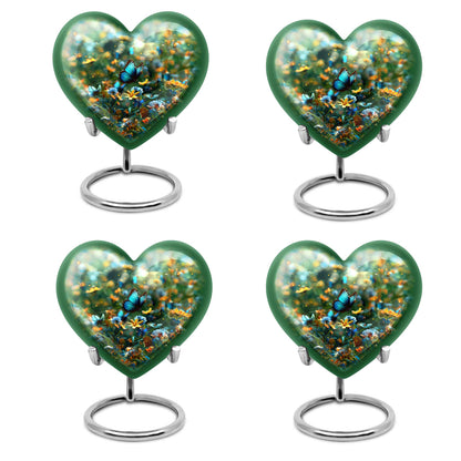 10-inch Heart-shaped Butterfly Cremation Urn