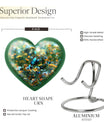 10-inch Heart-shaped Butterfly Cremation Urn