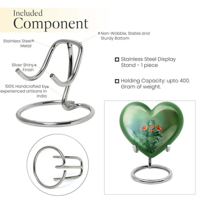 heart-shaped flowers Urn