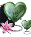 heart-shaped flowers Urn