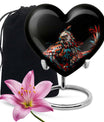 heart-shaped eagle memorial urn