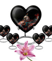 heart-shaped eagle memorial urn