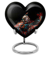 heart-shaped eagle memorial urn