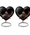 heart-shaped eagle memorial urn